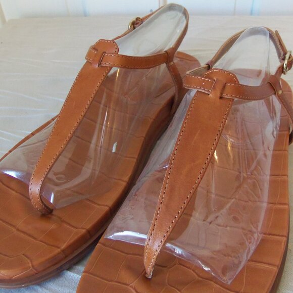 Sam Edelman Naomi Thong Sandals Brown Croc sz 9 - Picture 7 of 14